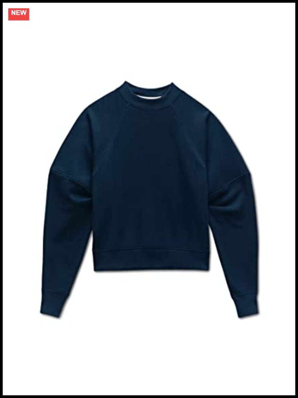 Go-To Crew Women's Cotton Spandex Cropped Sweatshirt Long Sleeve Fitted